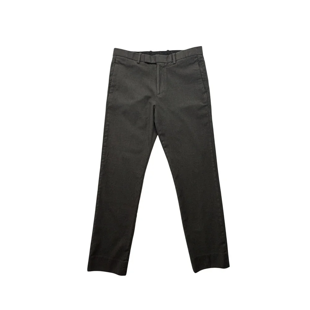 Theory Wool Cashmere Blend Trousers Size 31 Gray Brown Slim Business Pants